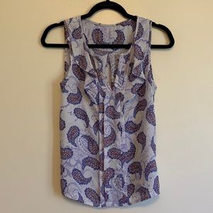 Business Casual Tank Top - Paisley Pattern